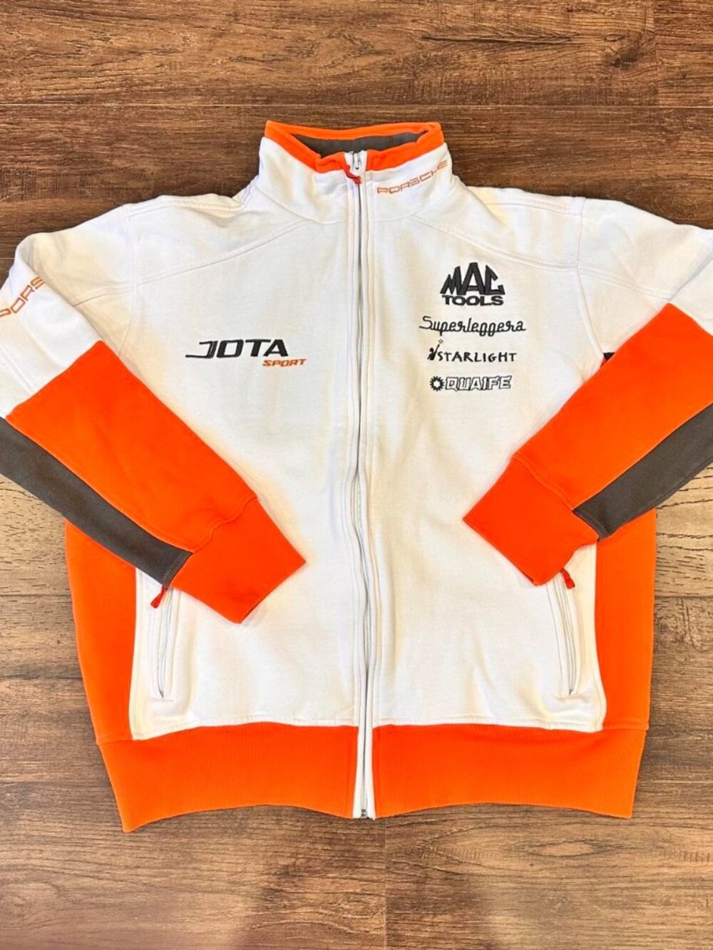 Official Jota Porsche Racing Team Full Zip Jacket Sponsor Patches XL